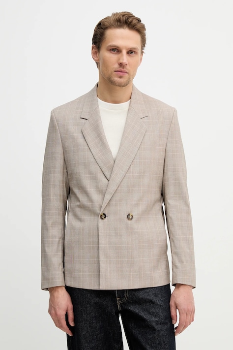 Sisley marynarka męska kolor beżowy 22K3SW02M