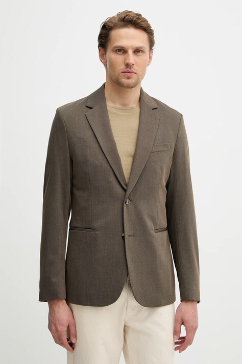 Sisley marynarka męska kolor brązowy 28VESW02L