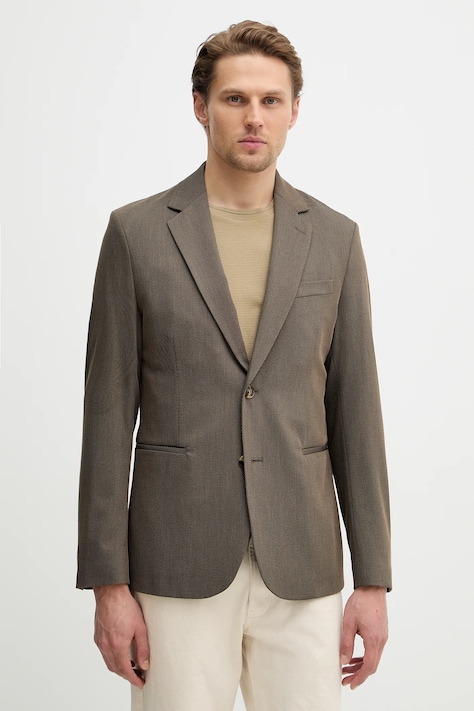 Sisley marynarka męska kolor brązowy 28VESW02L