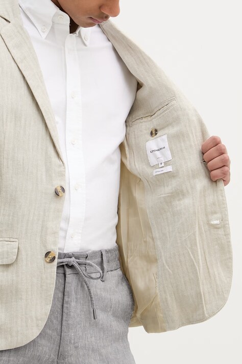 Lindbergh однобортний піджак чоловічий з льоном — фото 6