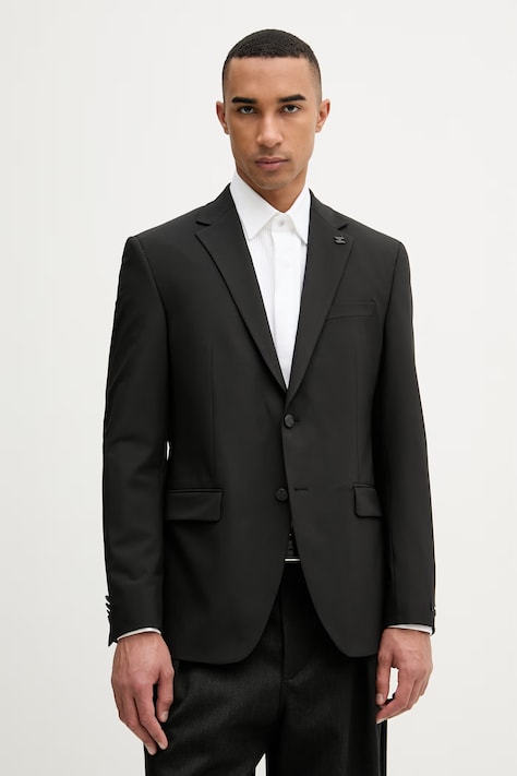 Karl Lagerfeld marynarka jednorzędowa męska NOVA czarna 562037.155274