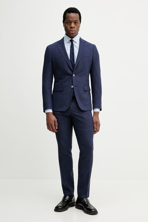 Oblek s prímesou vlny BOSS Huge 2-pak tmavomodrá farba, jednofarebný, 50561834