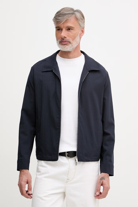 BOSS krótka kurtka męska z wełną Carper granatowa 50559295