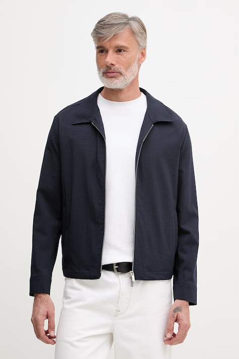 BOSS krótka kurtka męska z wełną Carper granatowa 50559295