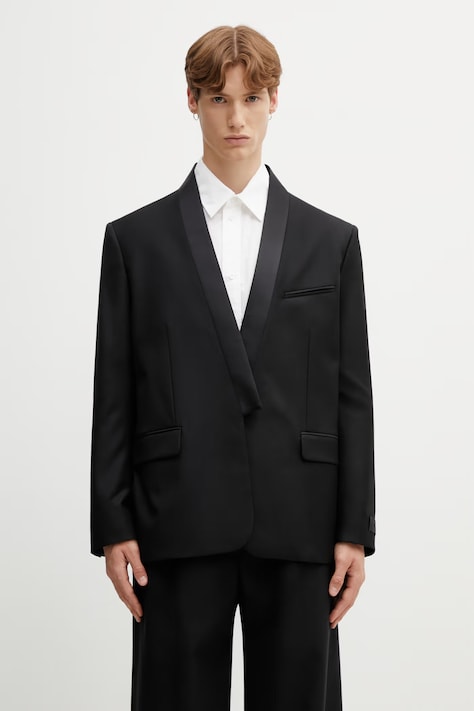 Kenzo пиджак для мужчин из шерсти Blazer / Gilet чёрный FG55VE1619TV