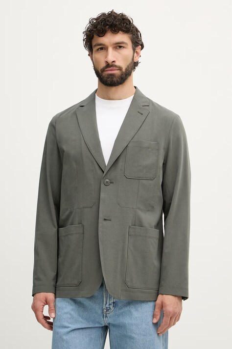 Armani Exchange однобортный мужской пиджак с добавлением шерсти зелёный XM002079 AF22403