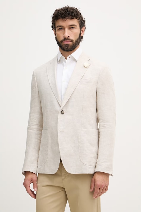 Joop! marynarka męska lniana beżowa 30102592