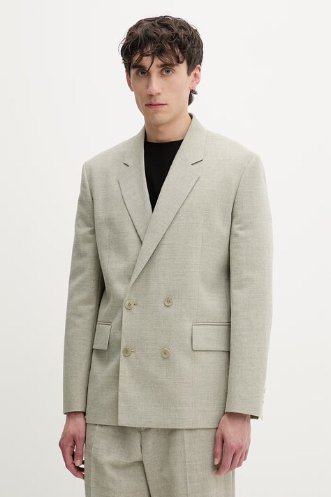 HUGO пиджак для мужчин со льном Karlo253F1X зелёный 50559843
