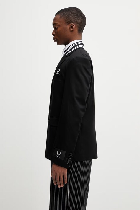 Fred Perry піджак чоловічий x Kris Van Assche — SS26-KZM01W, чорний — фото 2