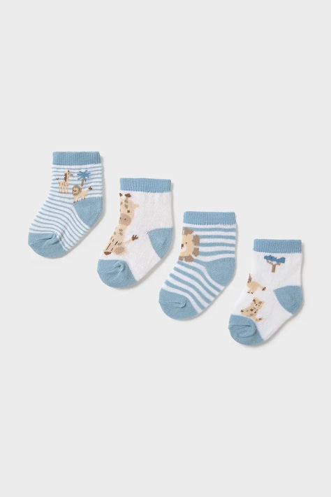 Mayoral Newborn skarpetki dziecięce 4-pack kolor niebieski 9049