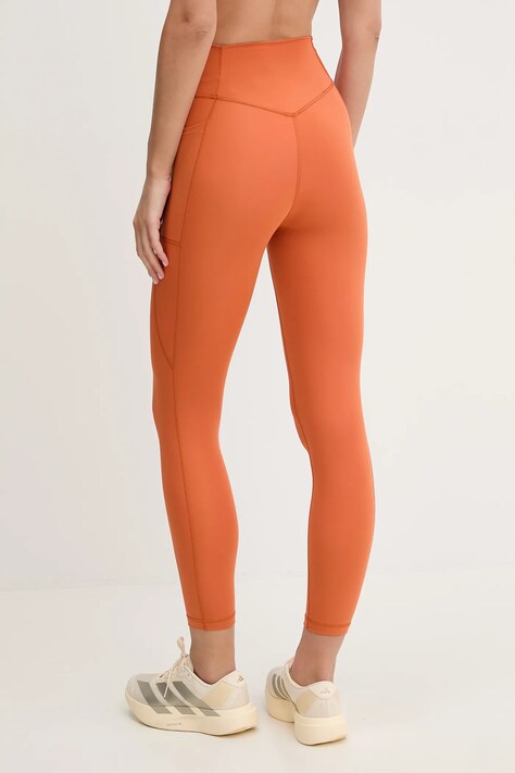 adidas Performance legginsy treningowe Optime damskie kolor pomarańczowy z nadrukiem KB7876