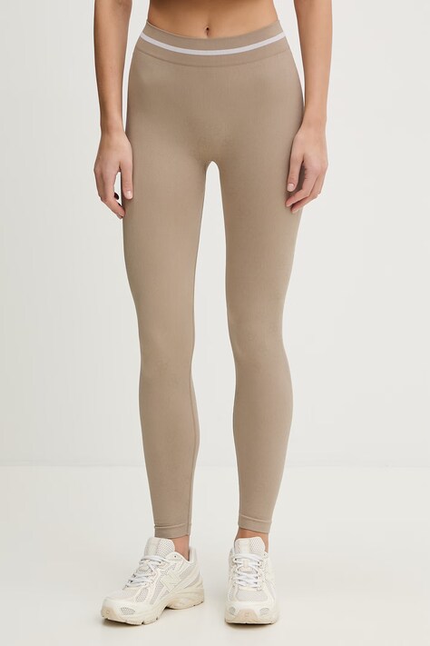 Guess spodnie PEPI damskie kolor beżowy wzorzyste V6RB05 Z4692