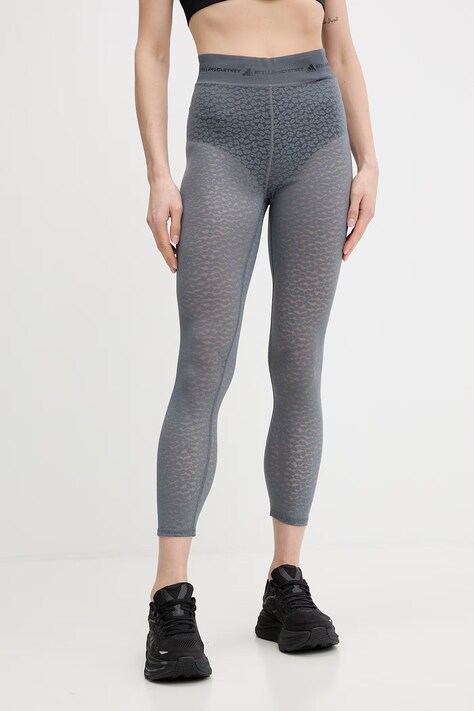 adidas by Stella McCartney legginsy treningowe damskie kolor szary wzorzyste KC1818