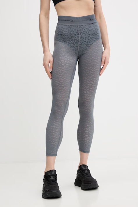 adidas by Stella McCartney legginsy treningowe damskie kolor szary wzorzyste KC1818