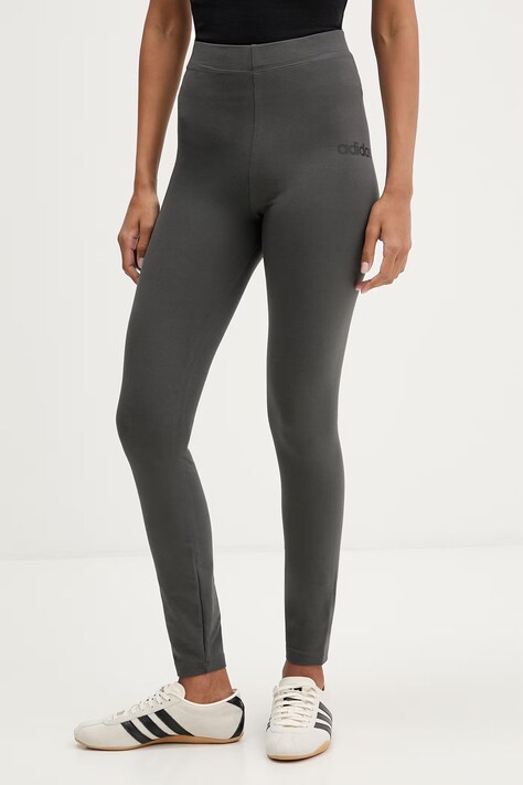 adidas spodnie damskie kolor szary z nadrukiem KC5172