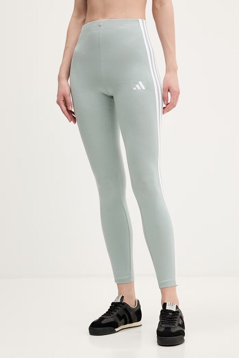 adidas legginsy damskie kolor zielony z aplikacją KC5176