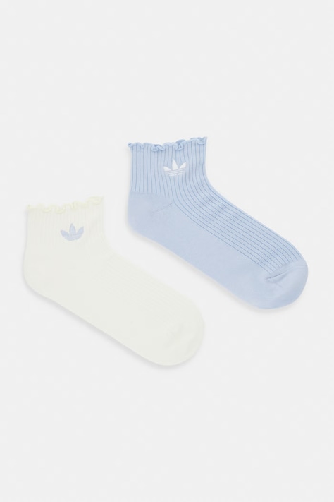 adidas Originals чорапи дамски с памук Ruffle 2 броя сини KD8368