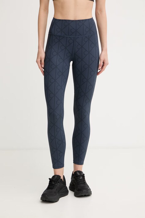 Calvin Klein Performance legginsy sportowe damskie granatowe high waist LVGWS6L645