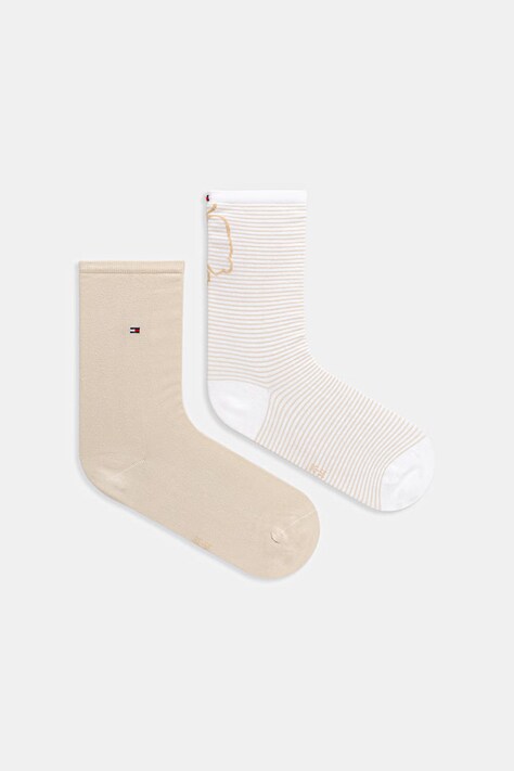 Tommy Hilfiger skarpety damskie 2-pack beżowe 701238773