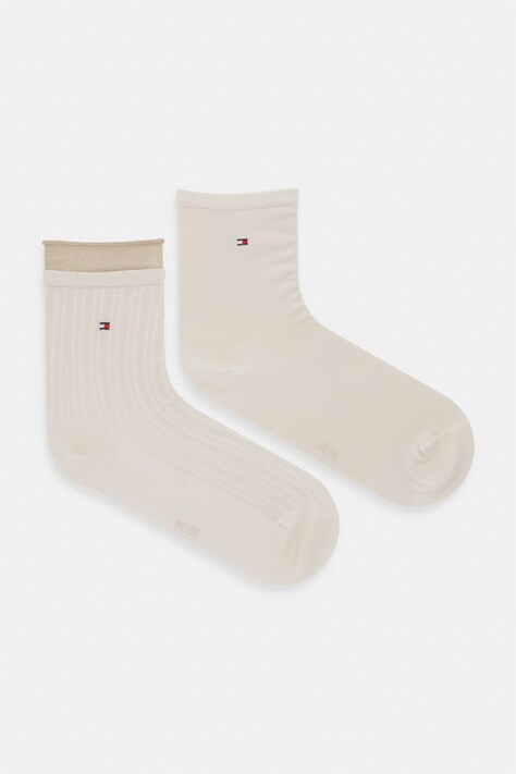 Tommy Hilfiger skarpety damskie 2-pack beżowe 701238774