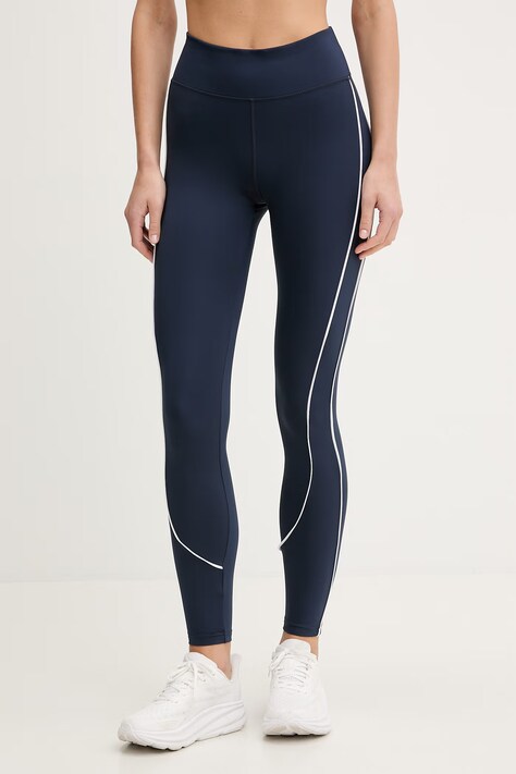 Hummel legginsy damskie kolor granatowy gładkie 232340