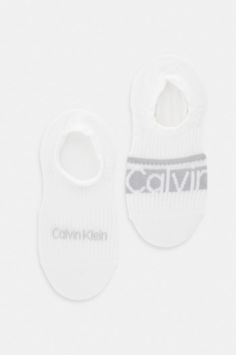 Calvin Klein skarpety stopki damskie 2-pack białe 701238130