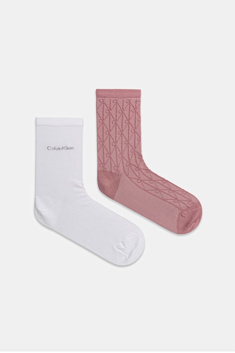 Calvin Klein skarpety damskie 2-pack różowe 701237676