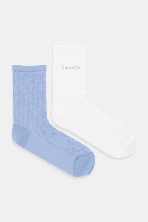 Calvin Klein skarpety damskie 2-pack niebieskie 701237676