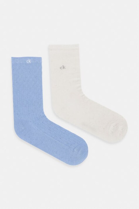 Calvin Klein skarpety damskie 2-pack niebieskie 701238803