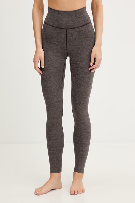 adidas Performance legginsy do jogi damskie All me brązowe regular waist JZ0810