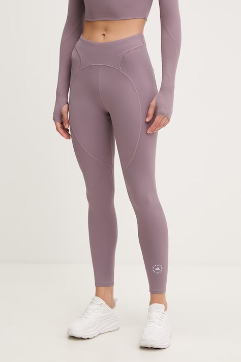 adidas by Stella McCartney legginsy damskie fioletowe high waist KC1823