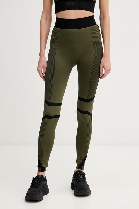 Fusalp legginsy sportowe damskie NIRAEL zielone high waist J1503