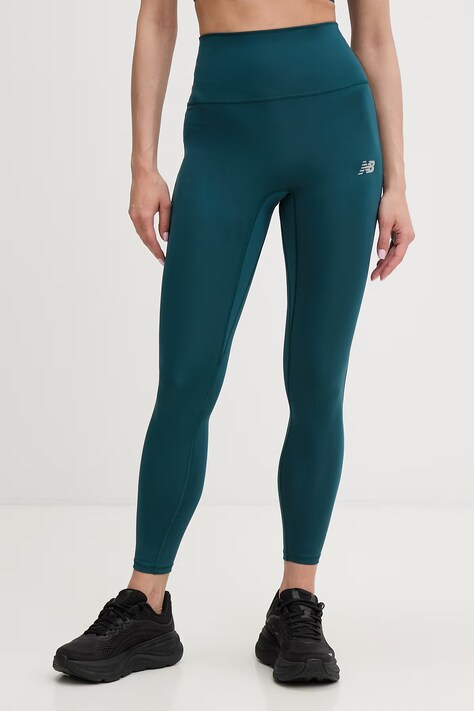 New Balance legginsy damskie Essentials turkusowe high waist WB6181AYAAV
