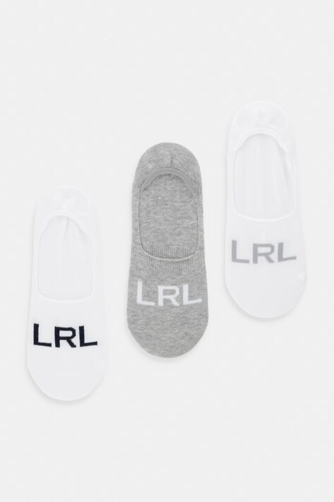 Lauren Ralph Lauren skarpety stopki damskie 3-pack białe 454972832