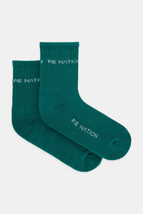 P.E Nation skarpety damskie z bawełną Signature zielone 261A084
