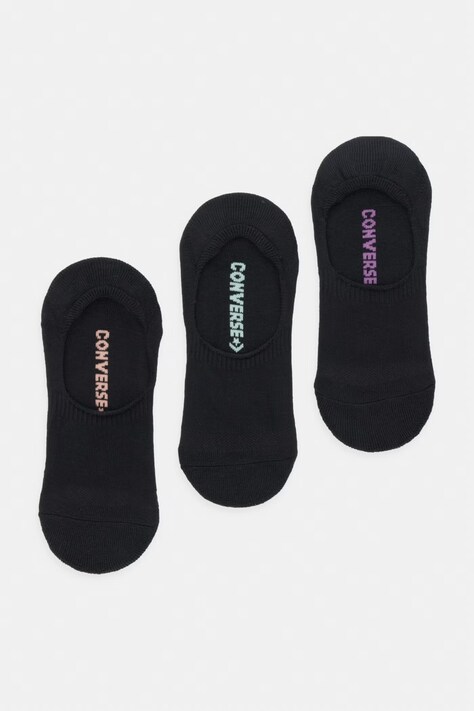 Converse skarpety stopki damskie 3-pack czarne WC0593