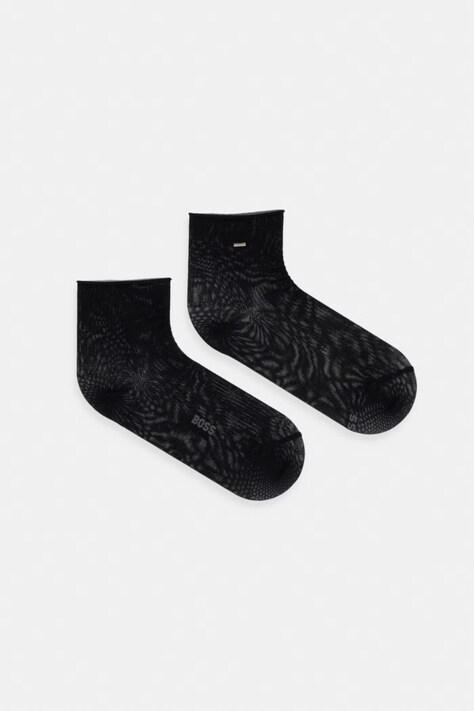 BOSS Γυναικείες Κάλτσες 2P SH Light Rib 2-pack Μαύρες 50567011