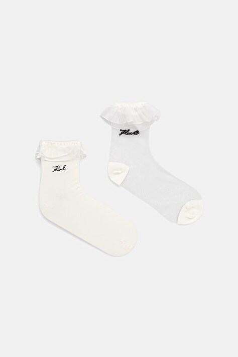 Karl Lagerfeld skarpety damskie K/SIGNATURE białe B2W47015