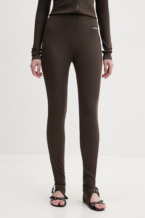 La Mania legginsy damskie z wiskozą BETSY brązowe high waist