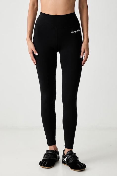 Sporty & Rich legginsy damskie Signature Logo czarne high waist PA00271326BA01