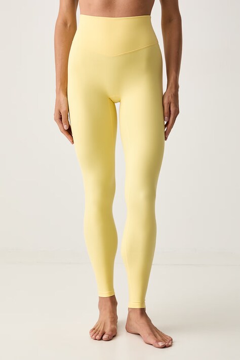 JOYINME legginsy do jogi damskie żółte high waist