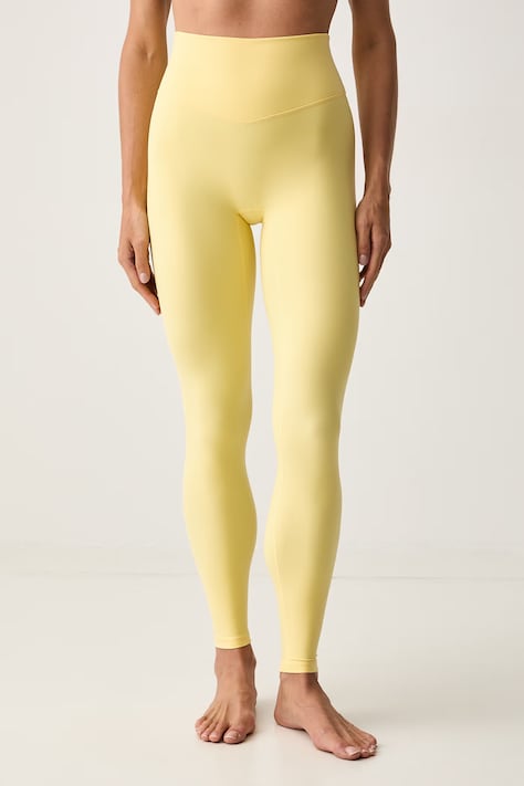 JOYINME legginsy do jogi damskie żółte high waist