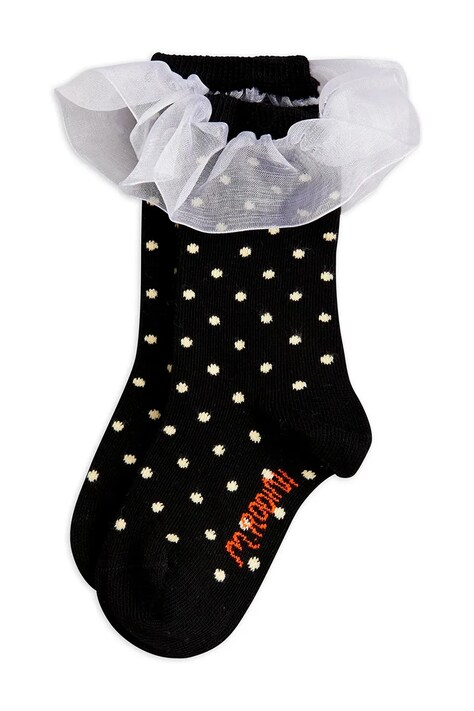 Mini Rodini skarpetki dziecięce Polka dot kolor czarny 26160112