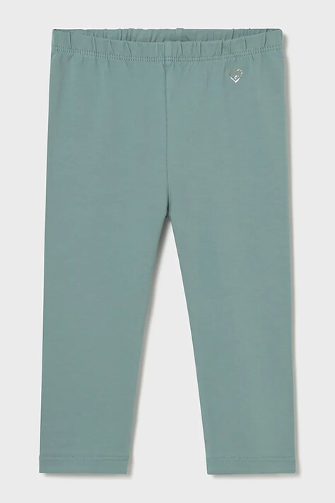 Mayoral legginsy niemowlęce kolor zielony gładkie 703