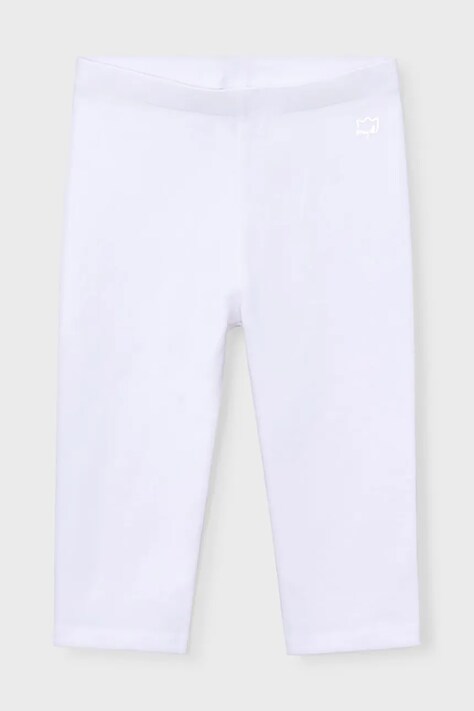 Mayoral legginsy dziecięce kolor biały gładkie 723