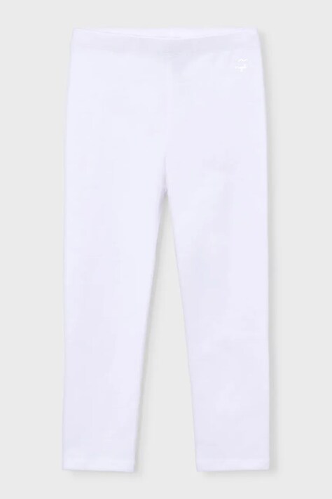 Mayoral legginsy dziecięce kolor biały gładkie 748