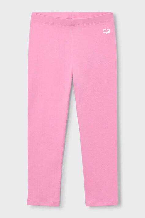 Mayoral legginsy dziecięce kolor różowy gładkie 748