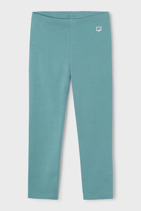 Mayoral legginsy dziecięce kolor turkusowy gładkie 748