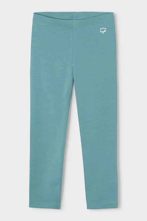 Mayoral legginsy dziecięce kolor turkusowy gładkie 748