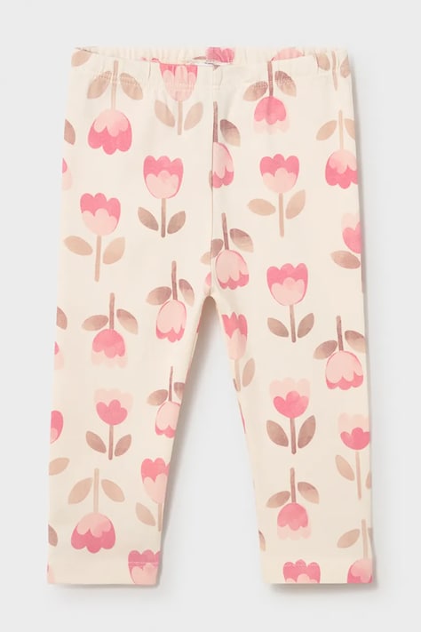 Mayoral legginsy dziecięce kolor biały wzorzyste 1746